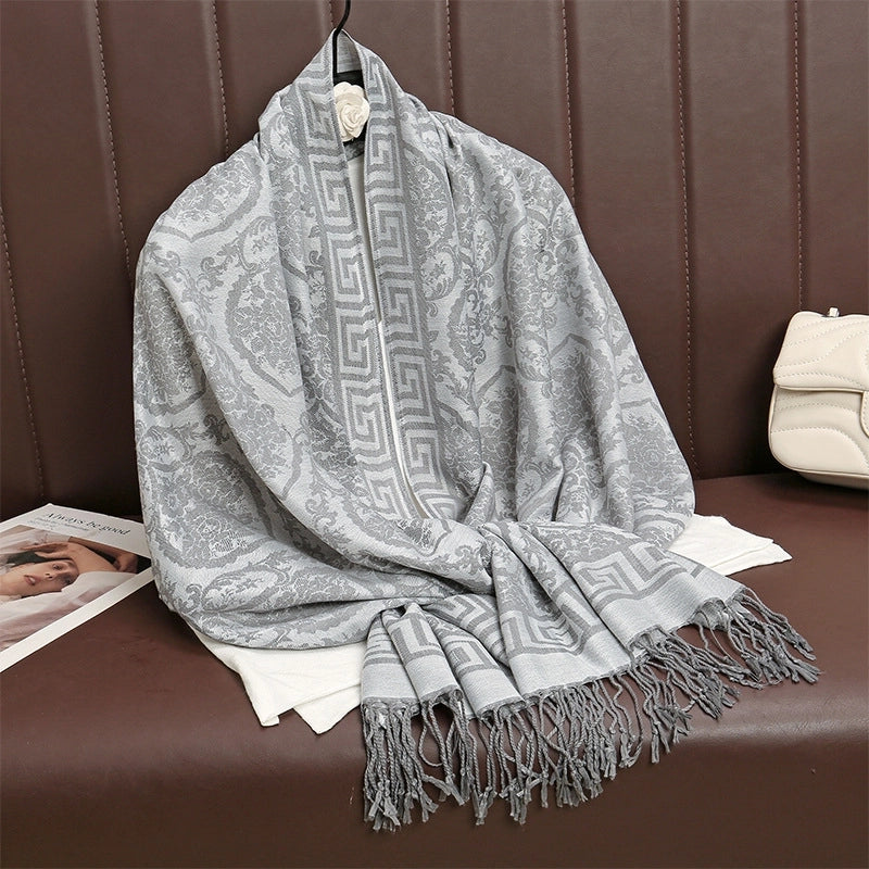 Women's Elegant Basic Solid Color Polyester Shawl