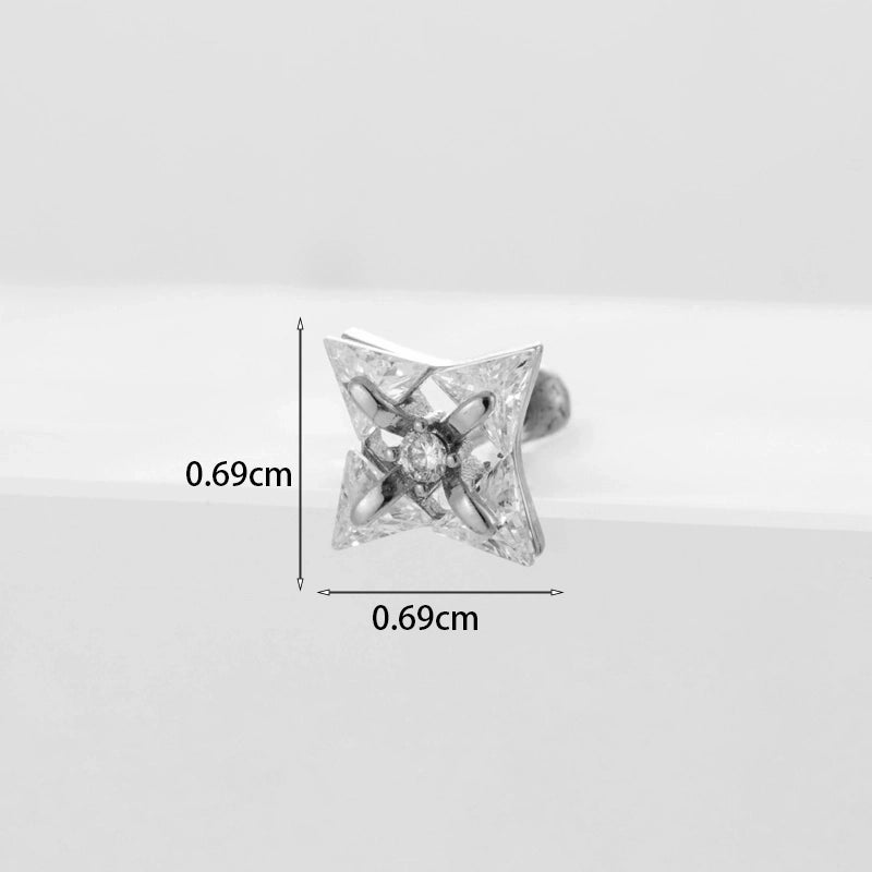 Ear Cartilage Rings & Studs Geometric Copper Plating Artificial Gemstones
