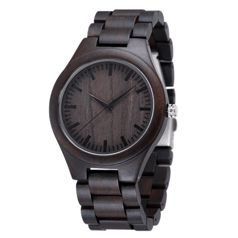 Wooden Watch, Vintage Pointer Round Wrist Watch Men's Accessories