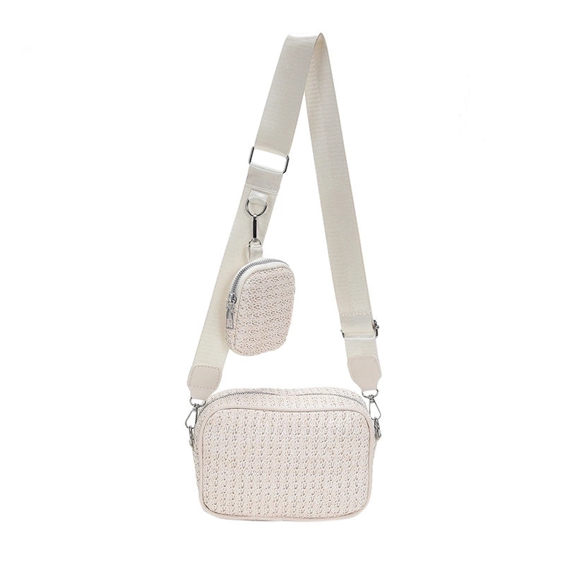 Women's Small Pu Leather Solid Color Basic Zipper Crossbody Bag
