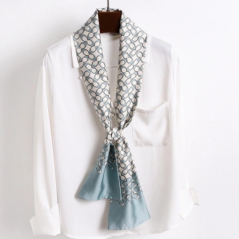Women's Elegant Printing Satin Silk Scarf
