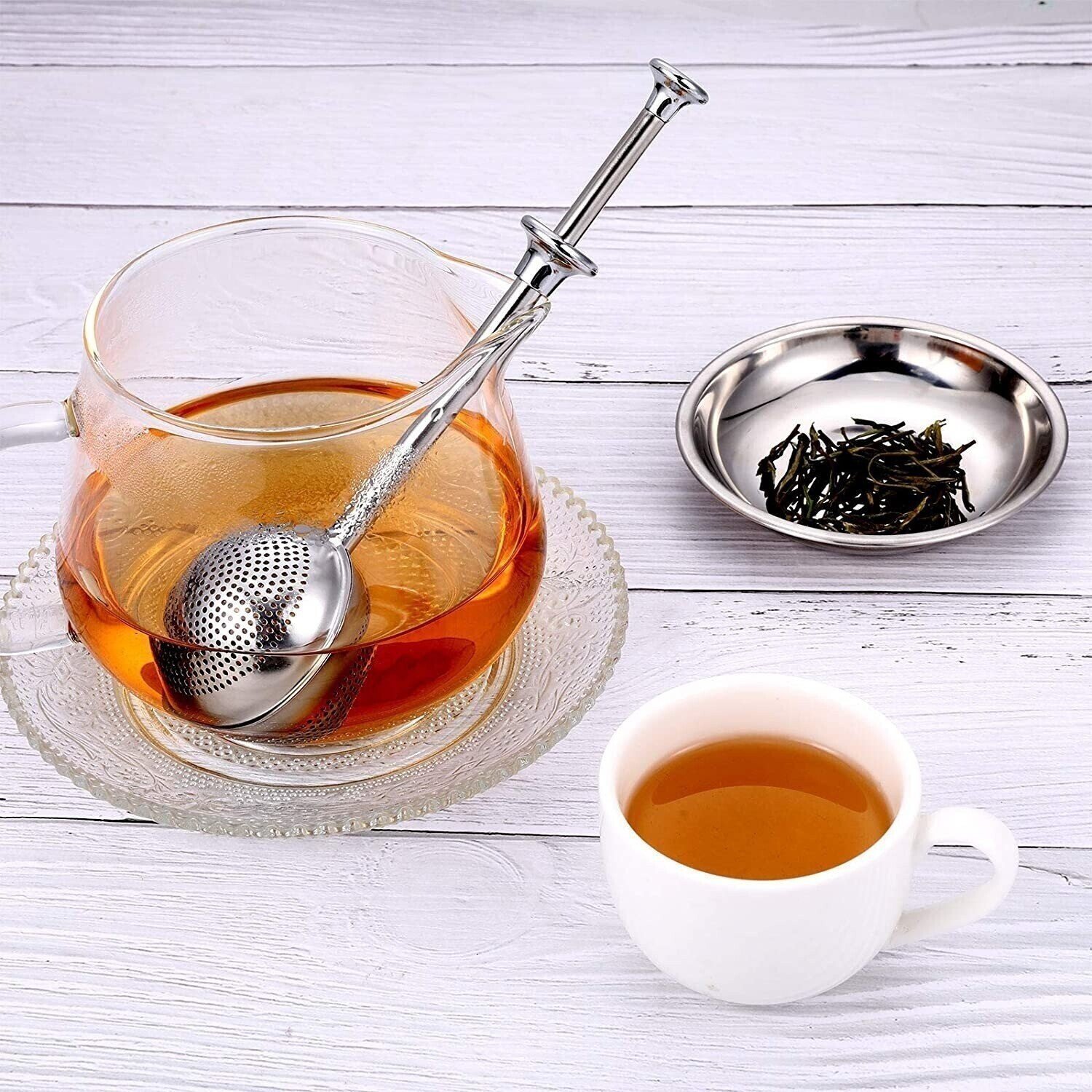 DJIWJDCDA 🔥(New Year Hot Sale - Save 40% OFF) Long-Handle Tea Ball Infuser-Buy 3 Get 2 Free & Free Shipping - $8.3 Each Only Today!