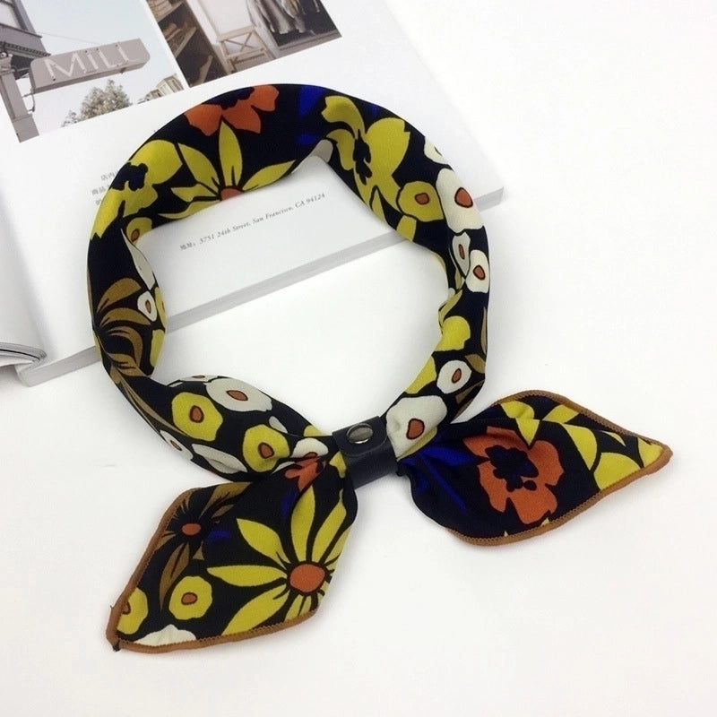 Unisex Sweet Stripe Silk Scarf
