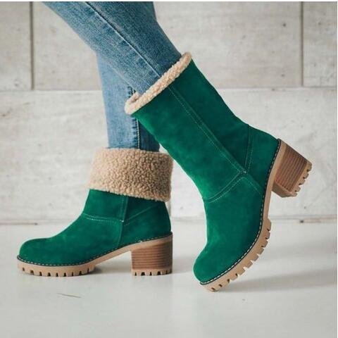 Women's Block Heel Snow Boots