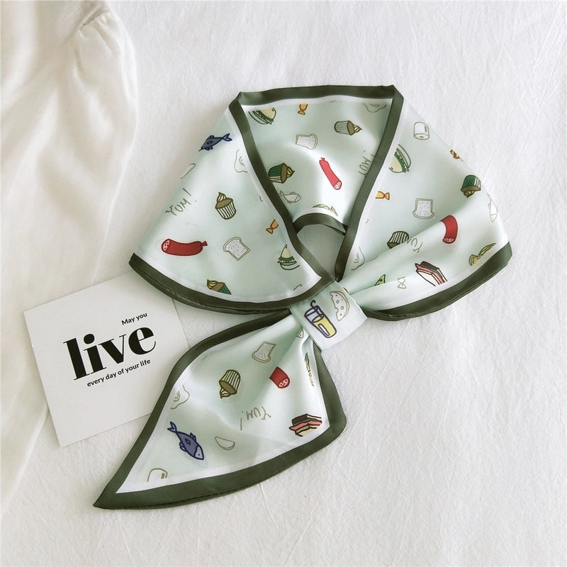 Fashion Printing Small Silk Scarf