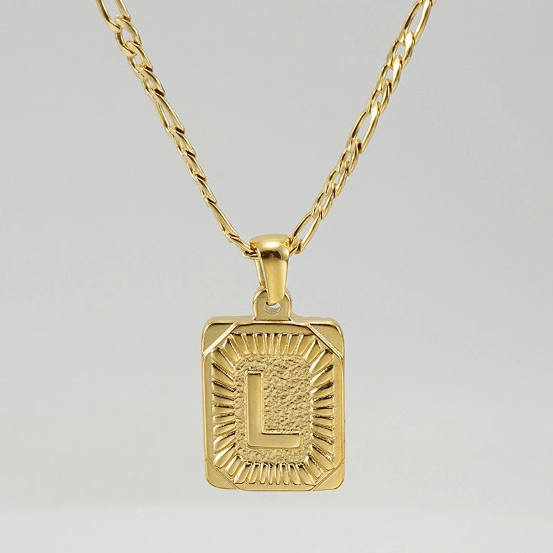 Fashion Letter Titanium Steel Plating Pendant Necklace 1 Piece