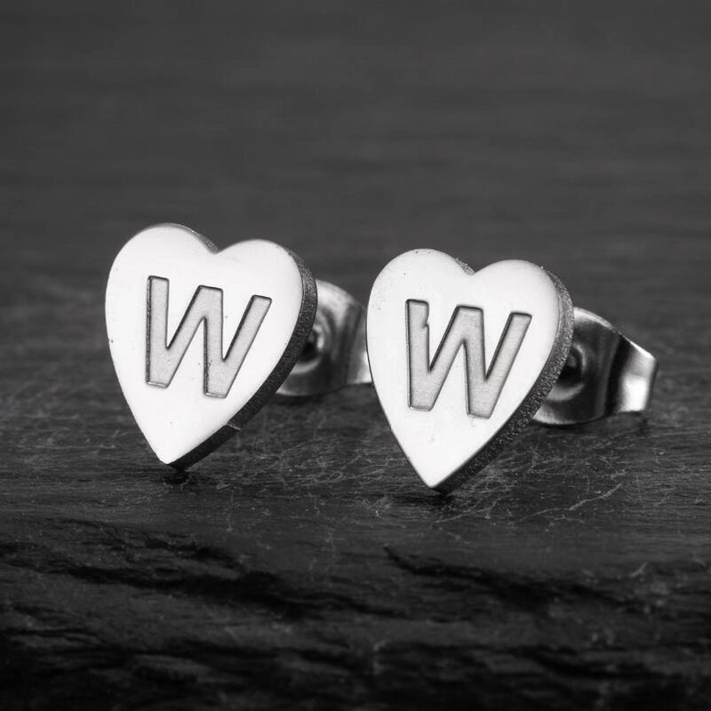 1 Pair Fashion Letter Heart Shape Plating 304 Stainless Steel 18K Gold Plated Ear Studs