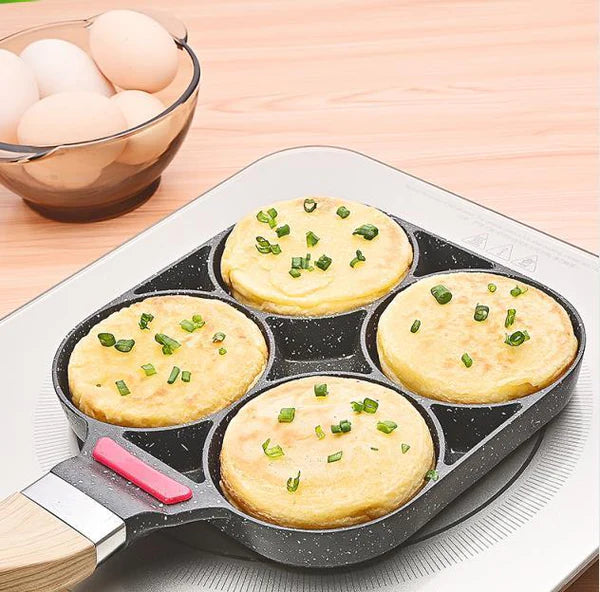 4-Hole Fried Non Stick Pan for Egg. Burger. Pancake. etc