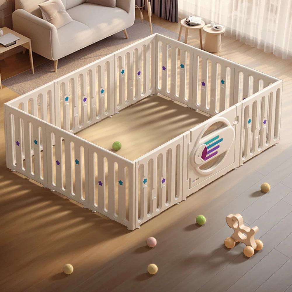 Elegant Futuristic Design Playpen with Wide Panels 6+4+2