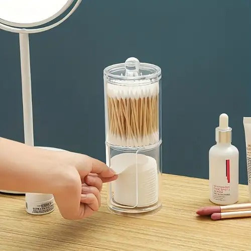 2 In 1 Acrylic Cotton Swab Holder