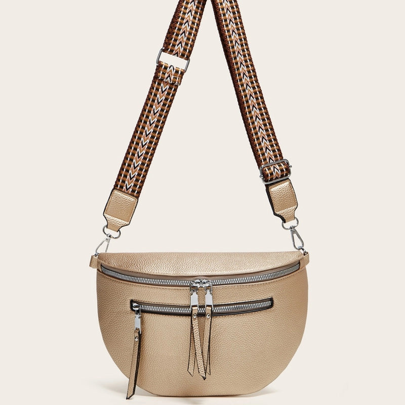 Women's Streetwear Solid Color Pu Leather Waist Bags