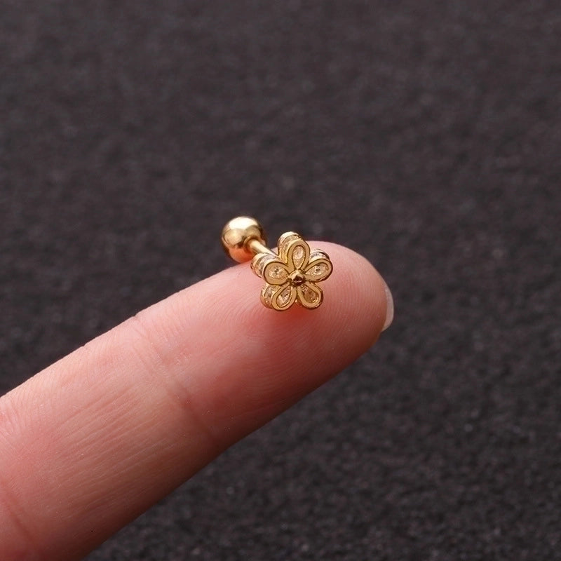 Ear Cartilage Rings & Studs Flower 316L Stainless Steel  Copper