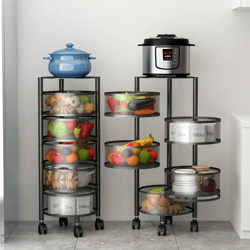 Premium Round Metal Trolley By MATRIX