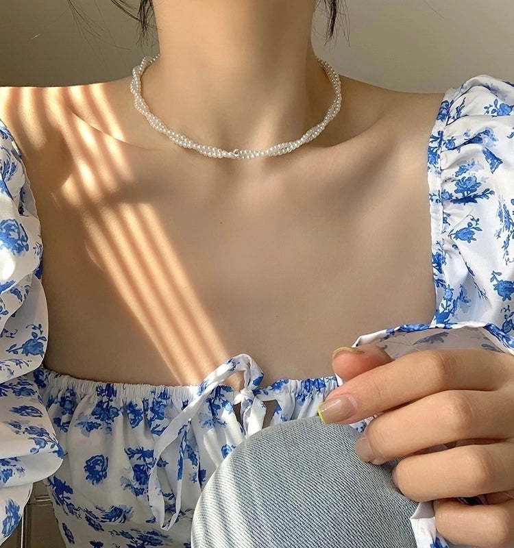 Fashion Round Artificial Pearl Women's Necklace 1 Piece