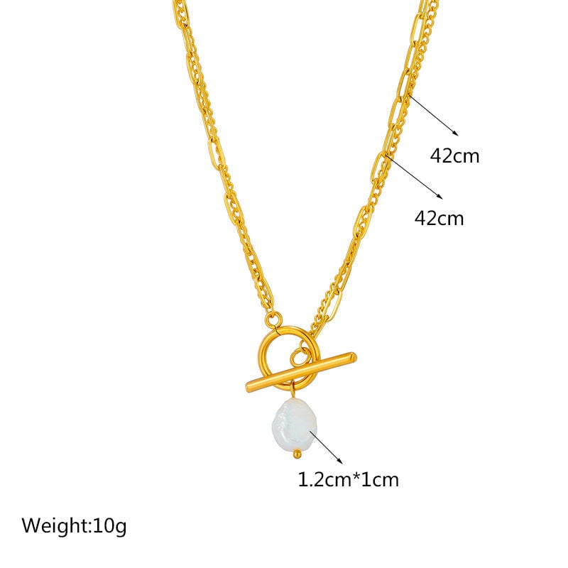 Fashion Heart Cross Irregular Titanium Steel Electroplating Necklaces