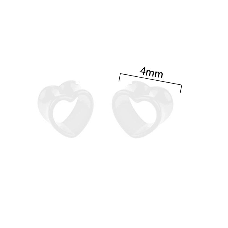 Minimalist Heart Shape Arylic Auricle 1 Pair