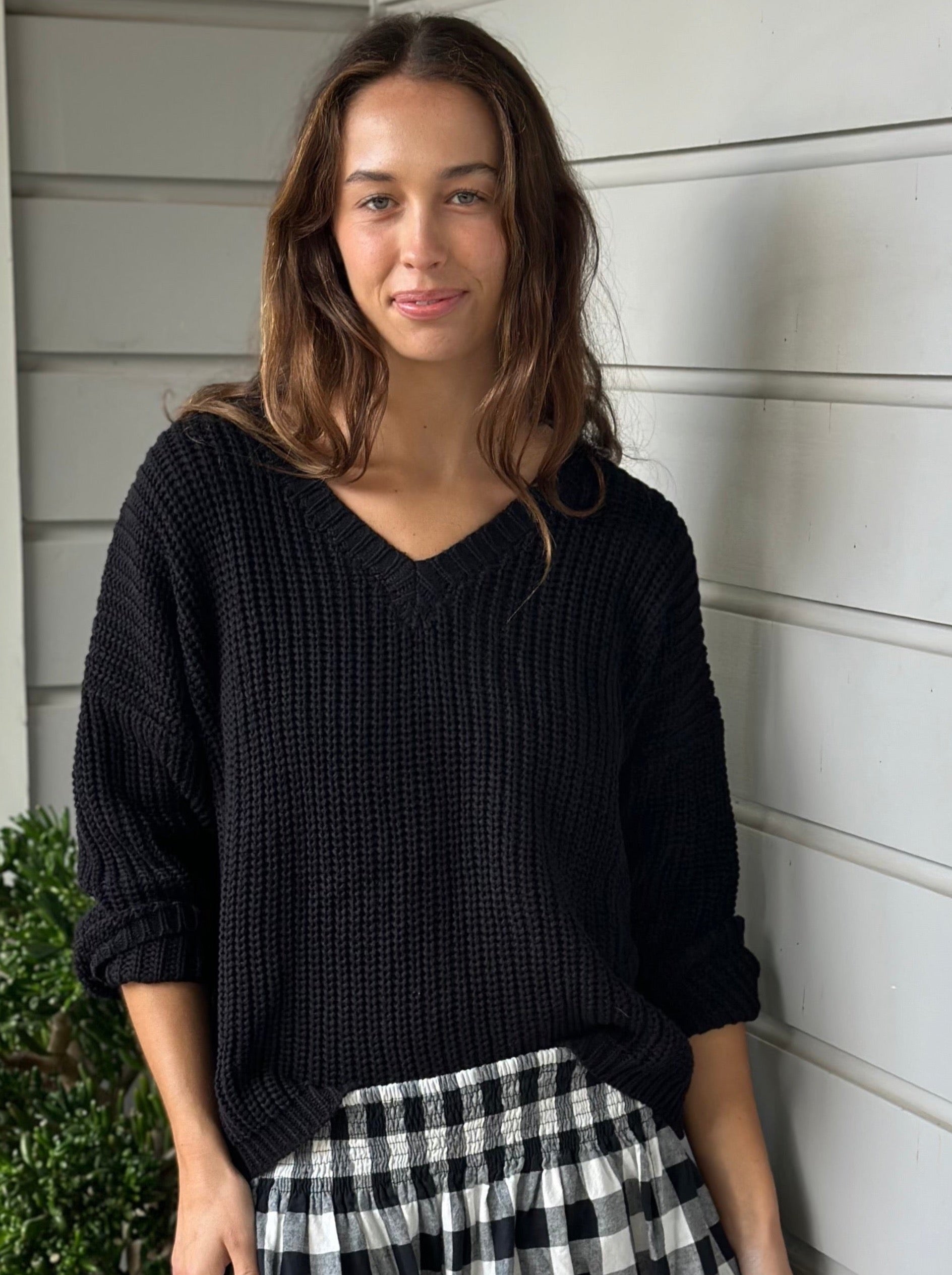 jasper cotton knit - black