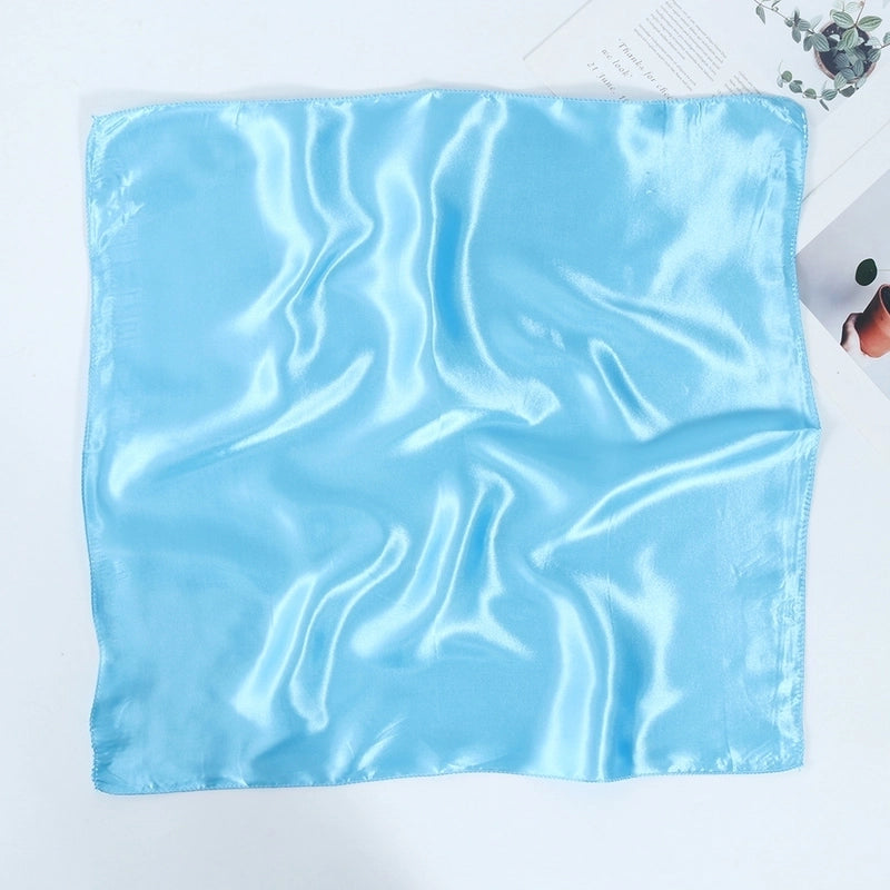 Women's Minimalist Solid Color Polyester Silk Scarf