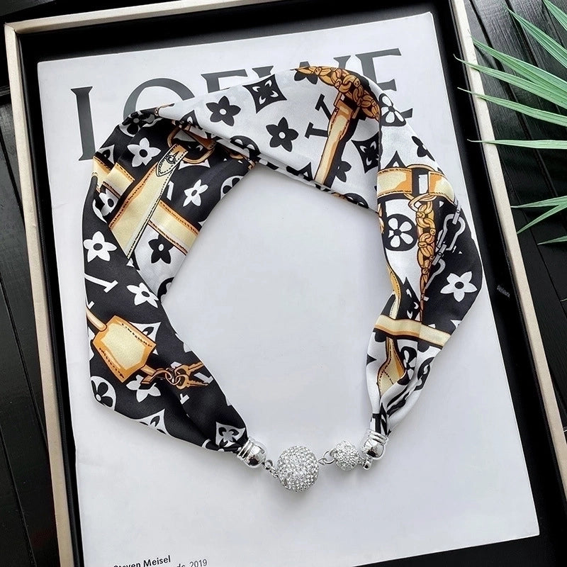 Women'S Fashion Geometric Polyester Silk Scarf
