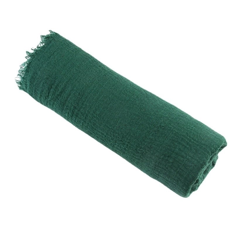Women's Elegant Lady Minimalist Solid Color Cotton And Linen Scarf