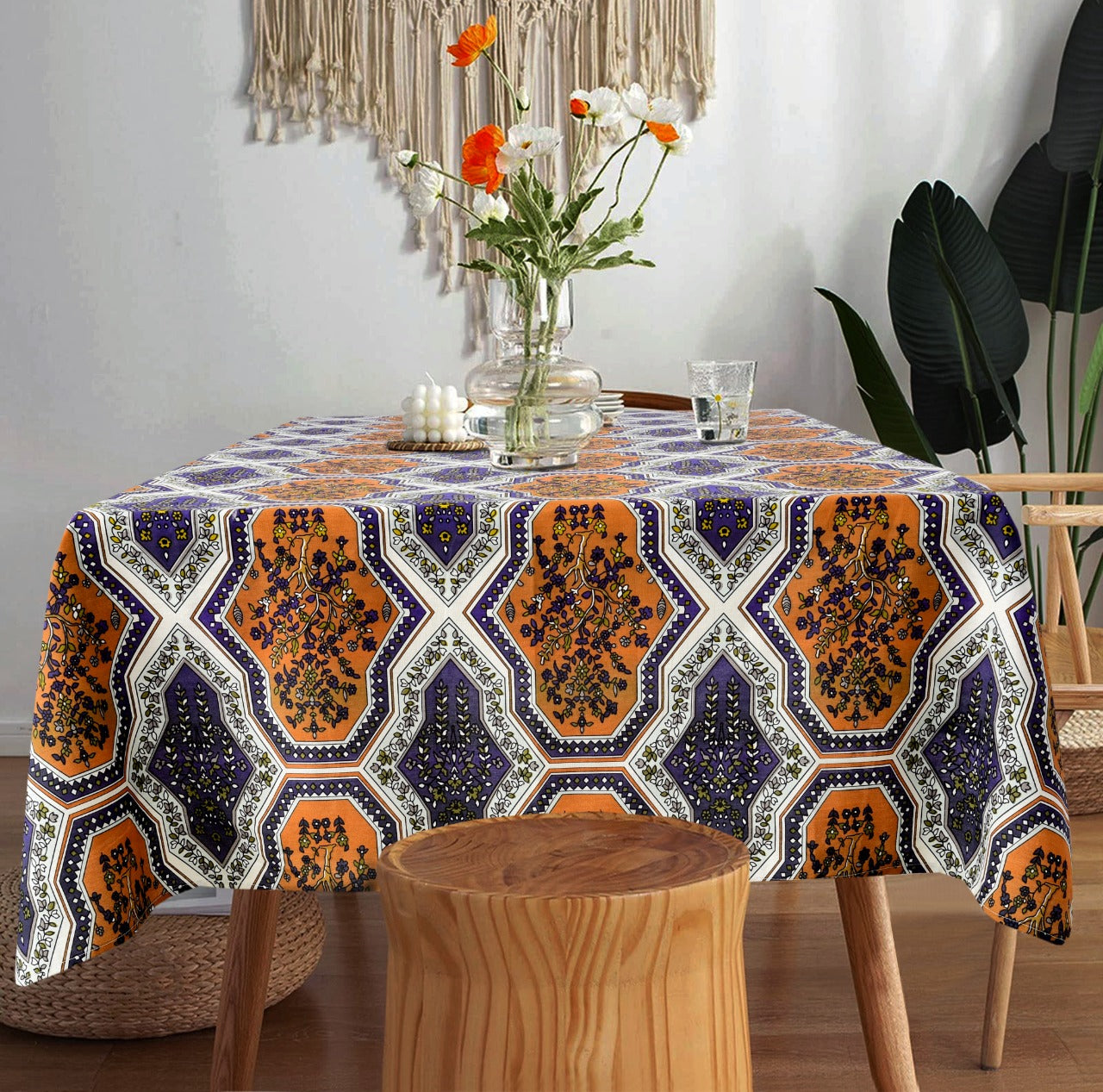 6 & 8 Seater Digital Printed Table Cover(4534)-TB32