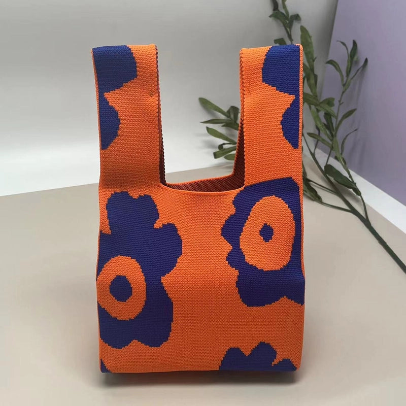Gift Packaging Handbag Casual Knitted Handbag Woven Bag Multi-pattern Style Knitted Bag For Women
