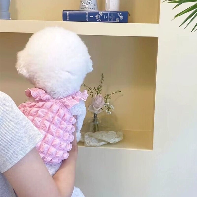 Sweet Puffy Solid Color Dog Cat Vest