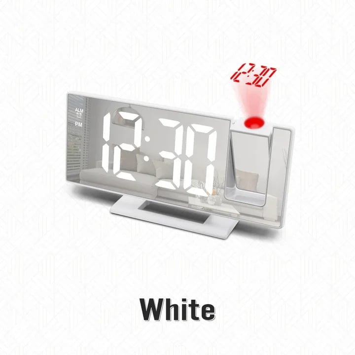 ⚡💥3D Projection Alarm Clock Makeup LED Mirror