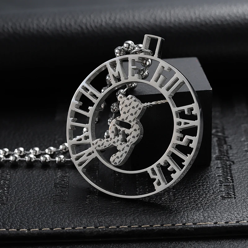 Fashion Summer Necklaces 3D Silver Stainless Steel Charms Pendants Necklace for Women Men