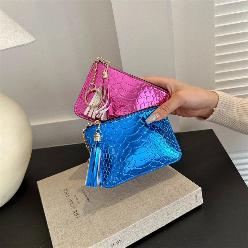 Autumn And Winter New Fashion Portable Crocodile Pattern Clutch Bag Women's Bag Change Card Bag Support A Large Number Of Mixed