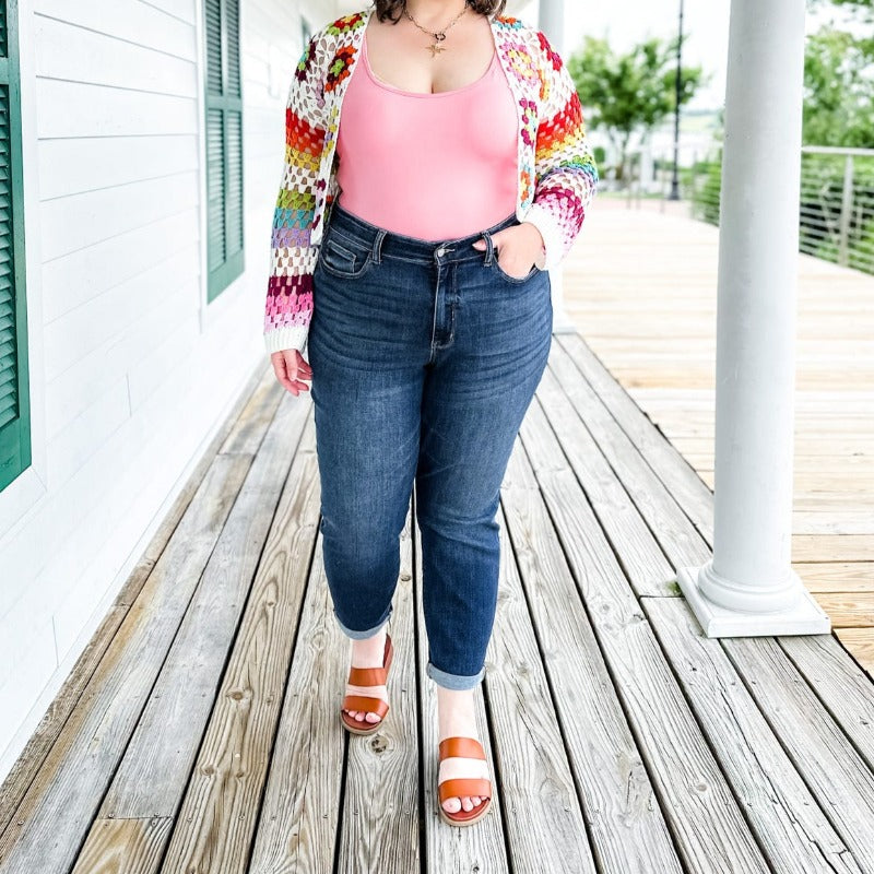 Cuffed Stretchable Jeans