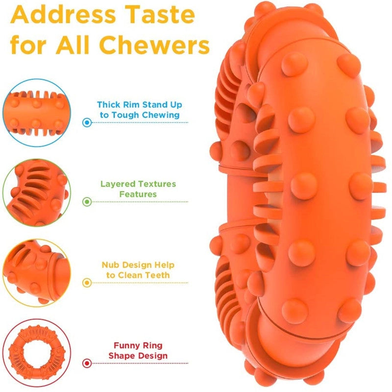 New Hot Dog Toy Medium And Large Dog Golden Retriever Molars Pet Toy Donut Spot