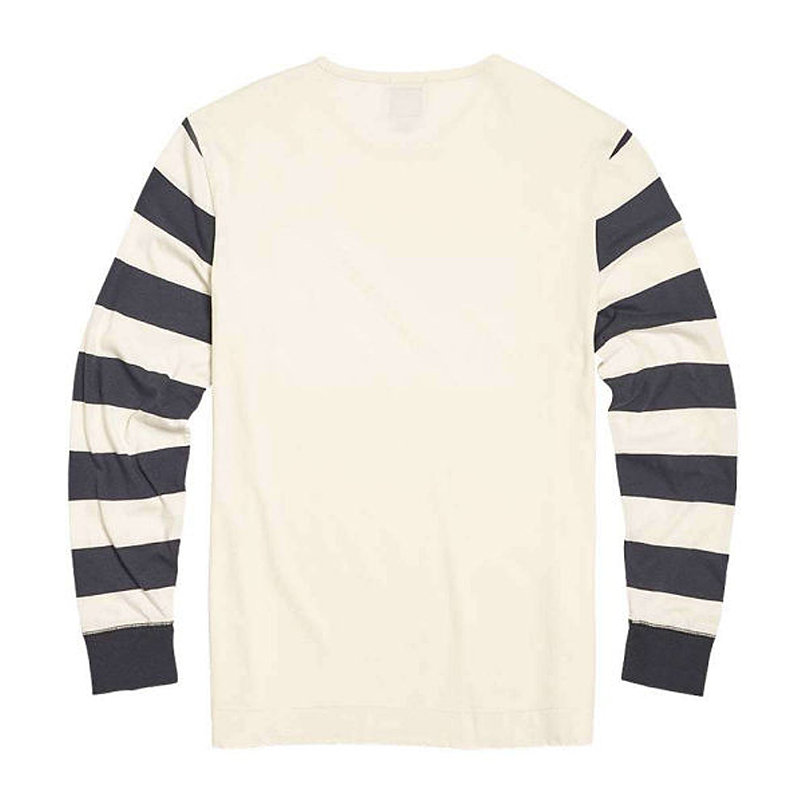 American Letters Stripe Print Long Sleeve Casual T-Shirt