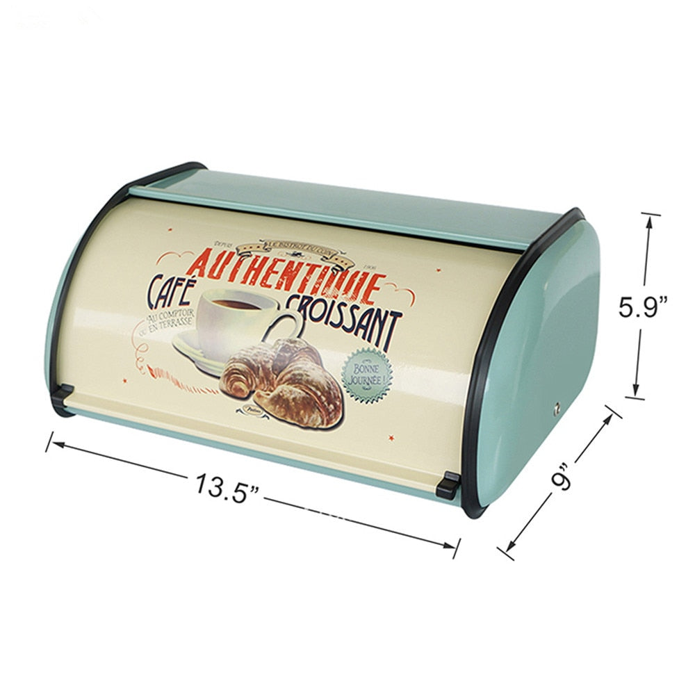 Vintage Style Metal Bread Box