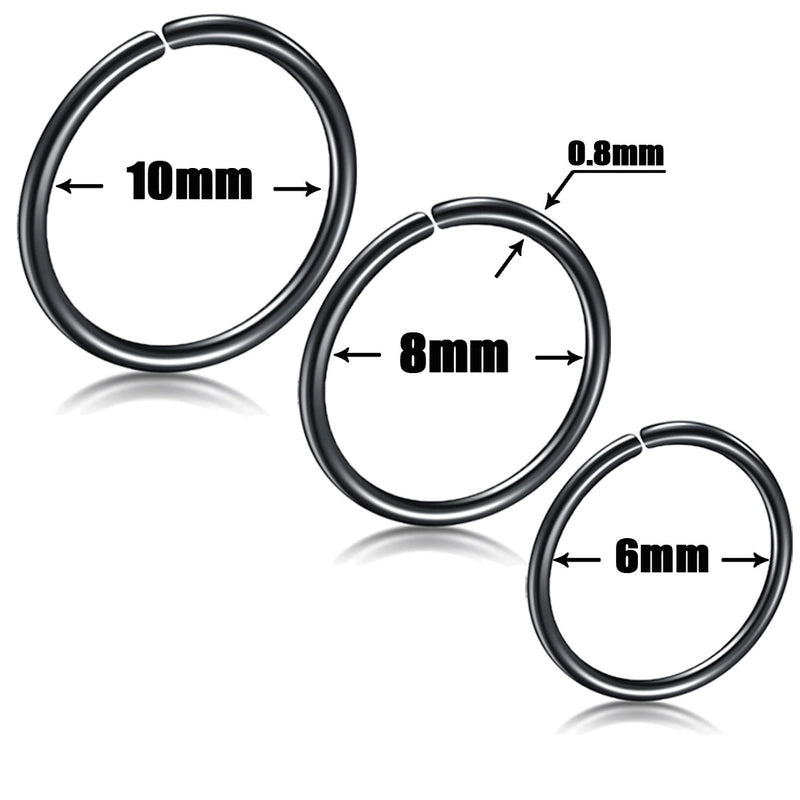 Fashion O-shape Stainless Steel Plating Nose Ring