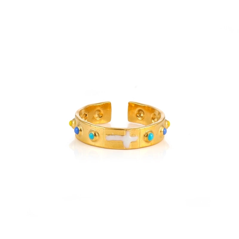 Elegant Minimalist Geometric 304 Stainless Steel Enamel Stainless Steel Rings