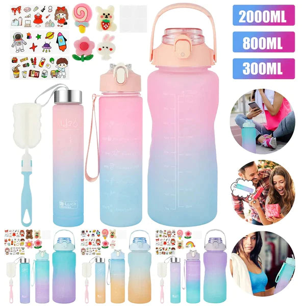 3PCS sports water bottle