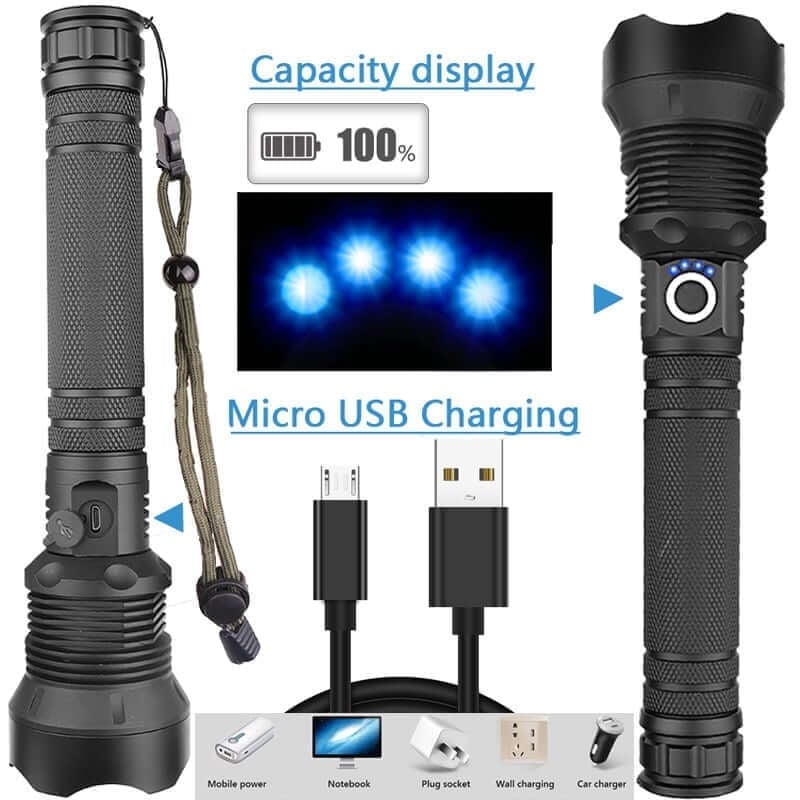 💥LAST DAY 49% OFF💥 - LED Rechargeable Tactical Laser Flashlight