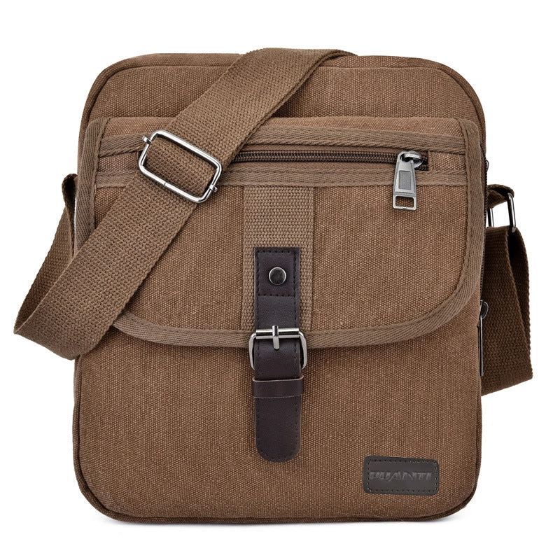 New Canvas Bag Men's Shoulder Bag Fashion Casual Canvas Bag Men's Crossbody Backpack Shoulder Bag