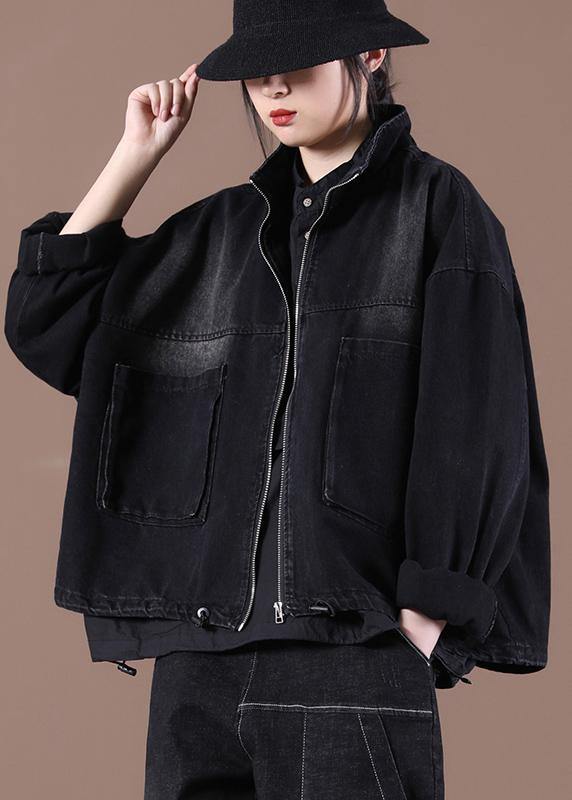 Style Pockets Fine Spring Women Black Coats