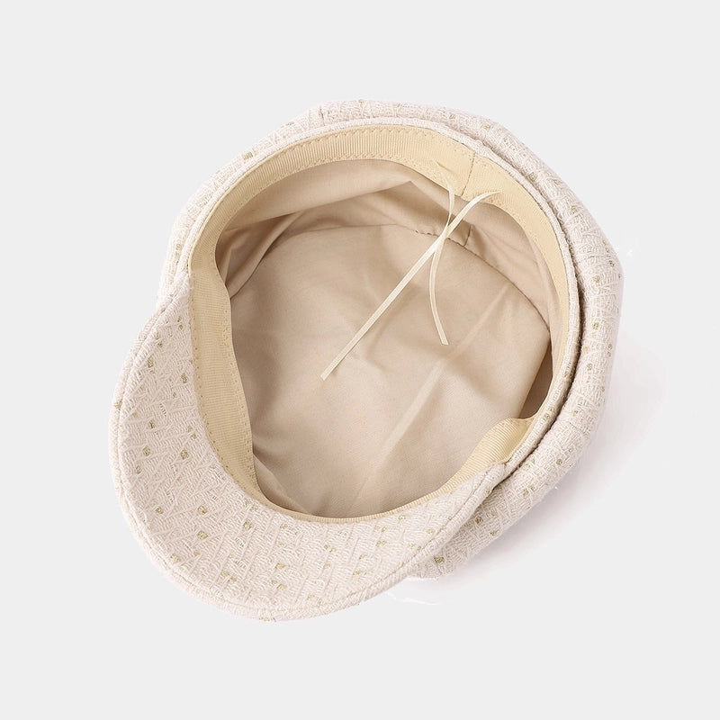 Women's Retro Printing Short Brim Beret Hat