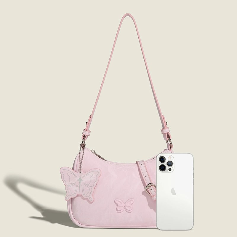 Women's Small PU Solid Color Streetwear Square Zipper Underarm Bag