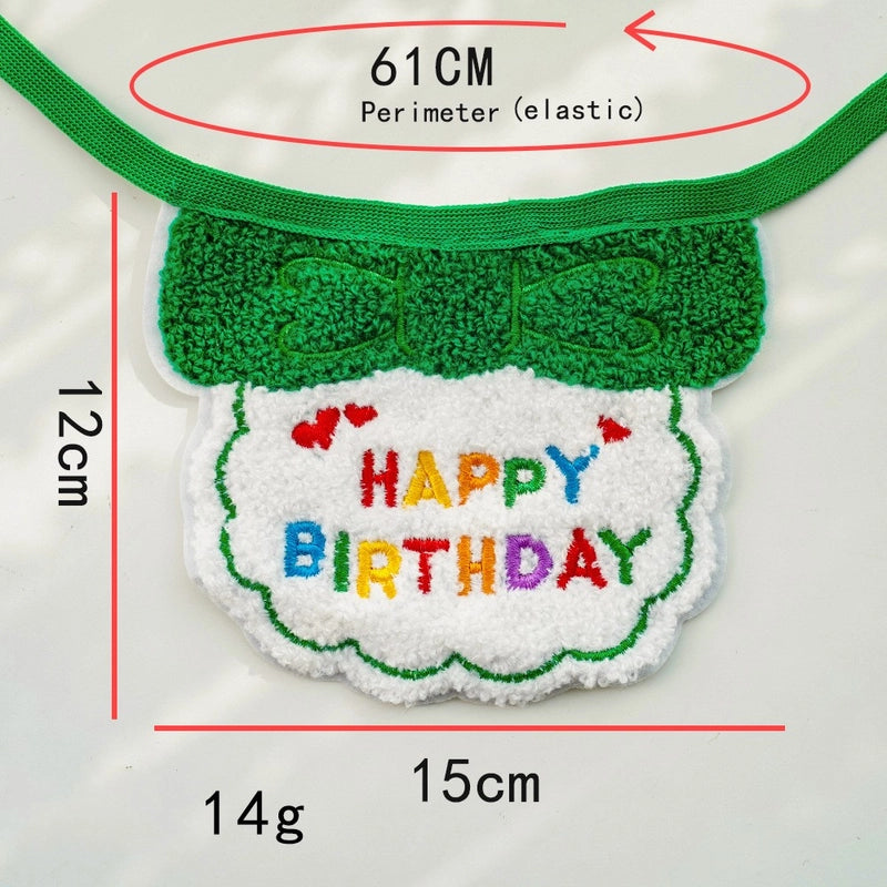 Cute Polyester Letter Pet Saliva Towel Pet Hat