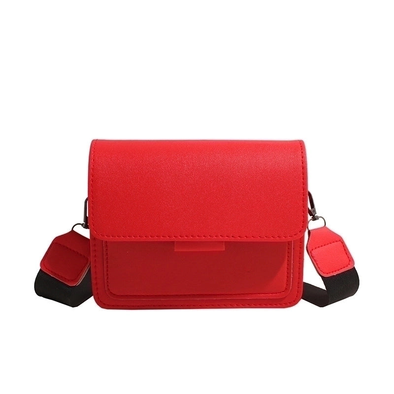 Women's Medium Pu Leather Solid Color Vintage Style Classic Style Square Flip Cover Crossbody Bag
