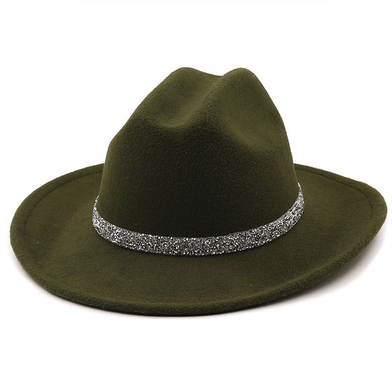 Winter New Black Diamond Chain Woolen Hat