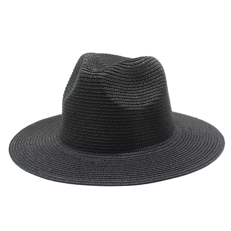 Unisex Minimalist Solid Color Flat Eaves Fedora Hat
