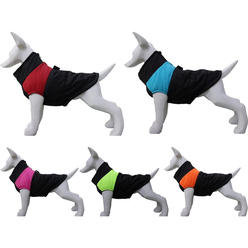 Thickened Autumn/winter Dog Clothes Pet Skiing Jacket Windproof Winter Cotton Vest Seasonal Assault Clothing