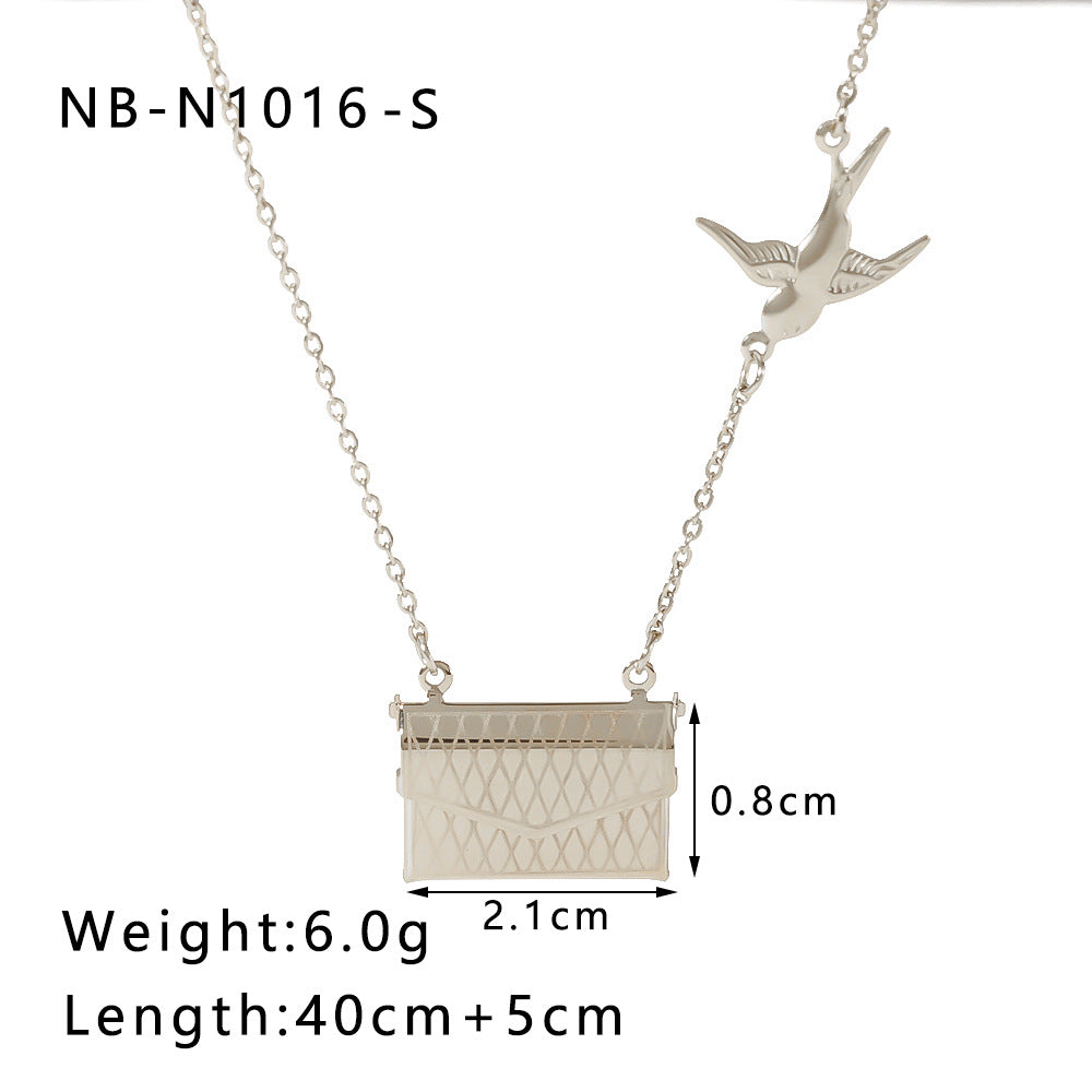 Heart Geometric Stainless Steel Electroplating Necklaces