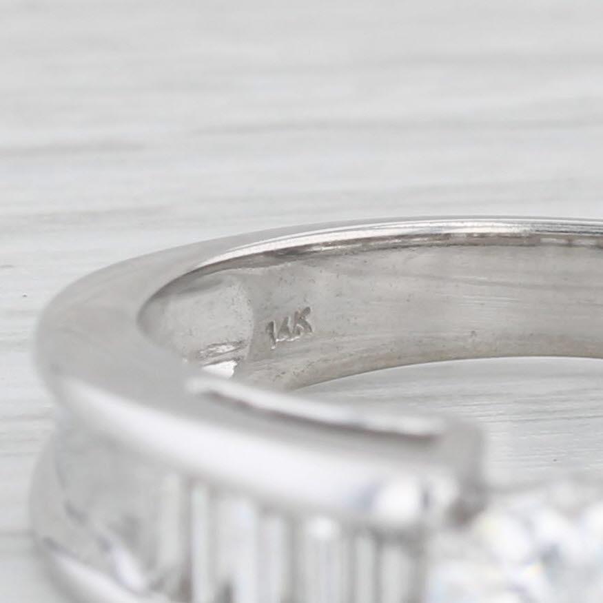 1.21ctw Round Diamond Engagement Ring 14k White Gold Size 7