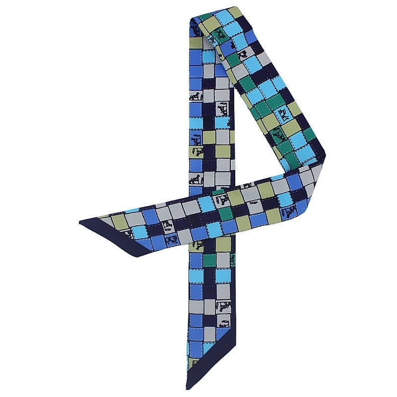 Women's Casual Lattice Satin Silk Scarf